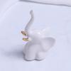 Ceramic Landscape Figurines Cute White Elephant Fox Tabletop Ornaments