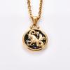 Stainless Steel 12 Constellation Pendant Necklace for Women Gold Zodiac Sign Charm Astrology Metal Jewelry Birthday Gift