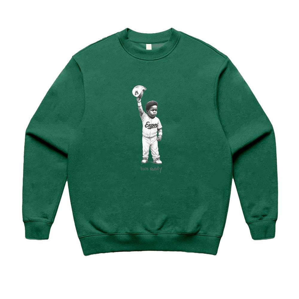 Vladdy Born Ready Legendary Graphic Crewneck Shirt Casual Vintage Tracksuit Fashion Sweatshirt Women Men Clothes