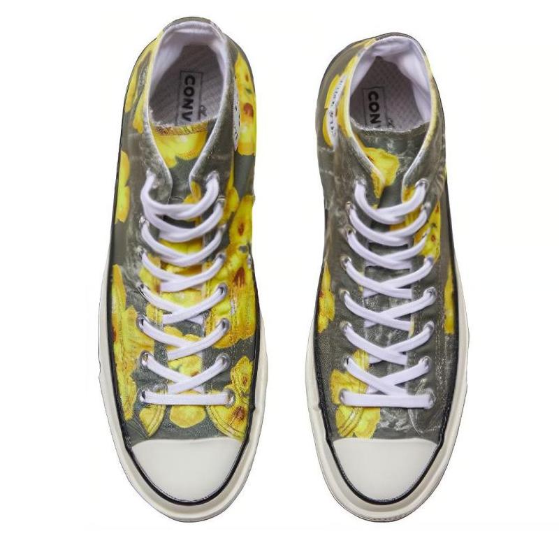 Converse Chuck Taylor 70S Comfortable and Breathable High-Top Espadrilles Unisex Yellow
