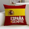Cushion Cover Cushion Cover Pillowcase, Anti-Mite Invisible Zipper, Linen Sofa Cushion S-Spain Flag