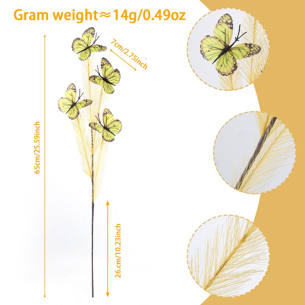 An artificial butterfly branch used for weddings, family offices, parties, decorating vases, and floral arrangements