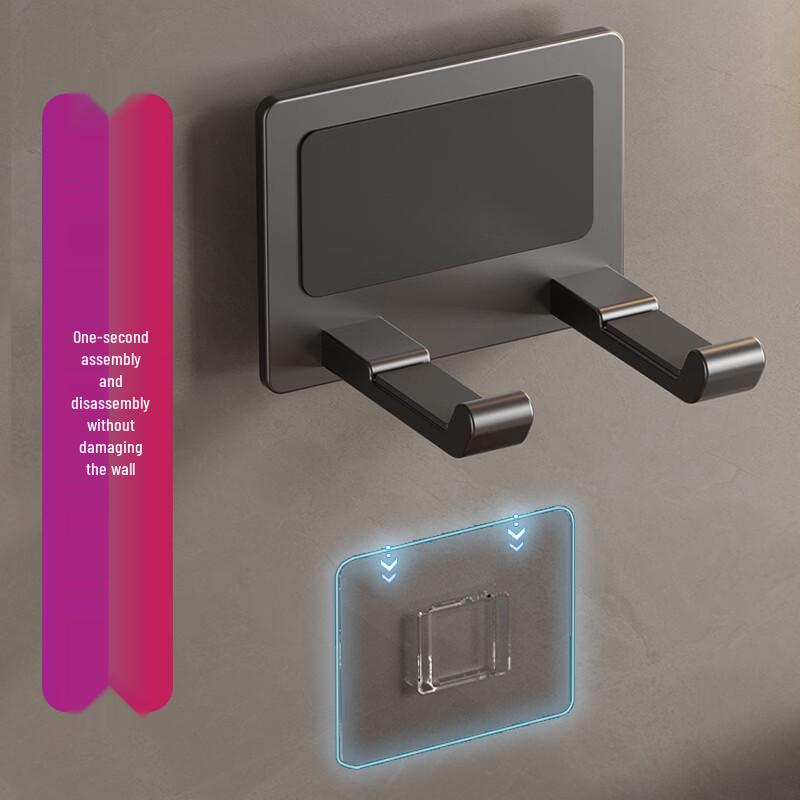 No-Drill Wall-Mounted Hair Dryer Holder