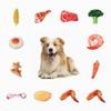 Juguete masticable duradero de lona para perros con diseño de verduras para horas de diversión