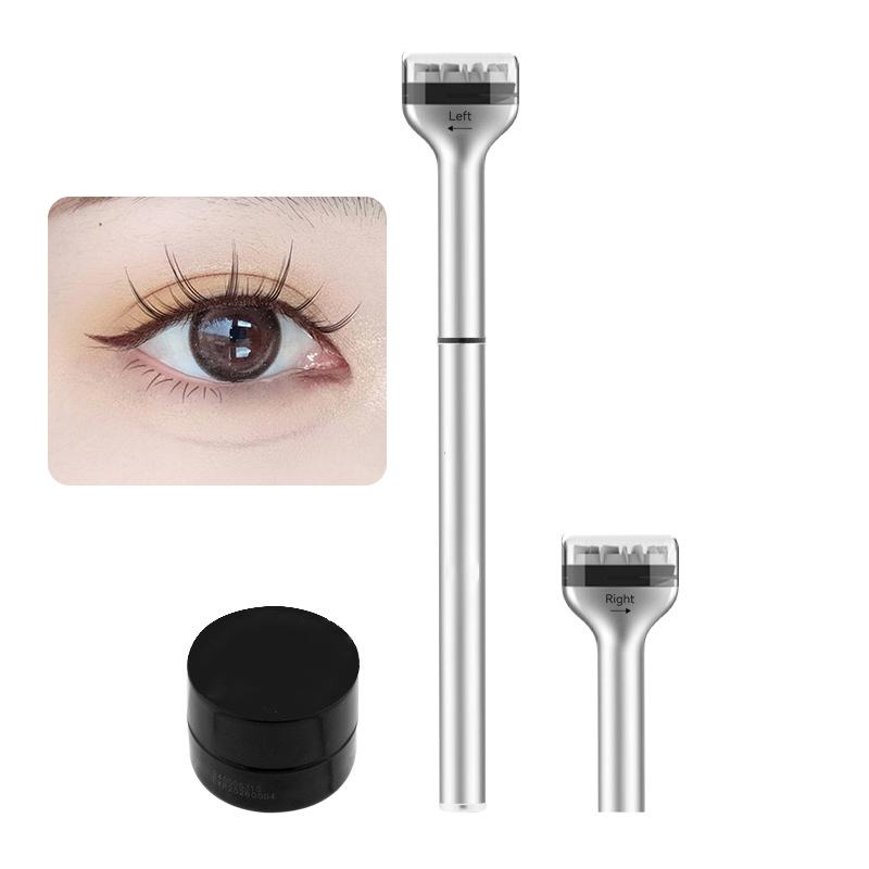 Waterproof Lower Eyelash Stamp Set Easy To Use Quick Dry Eye Liner Portable 0.01Mm Tip Lower Lash Stamp With Ink