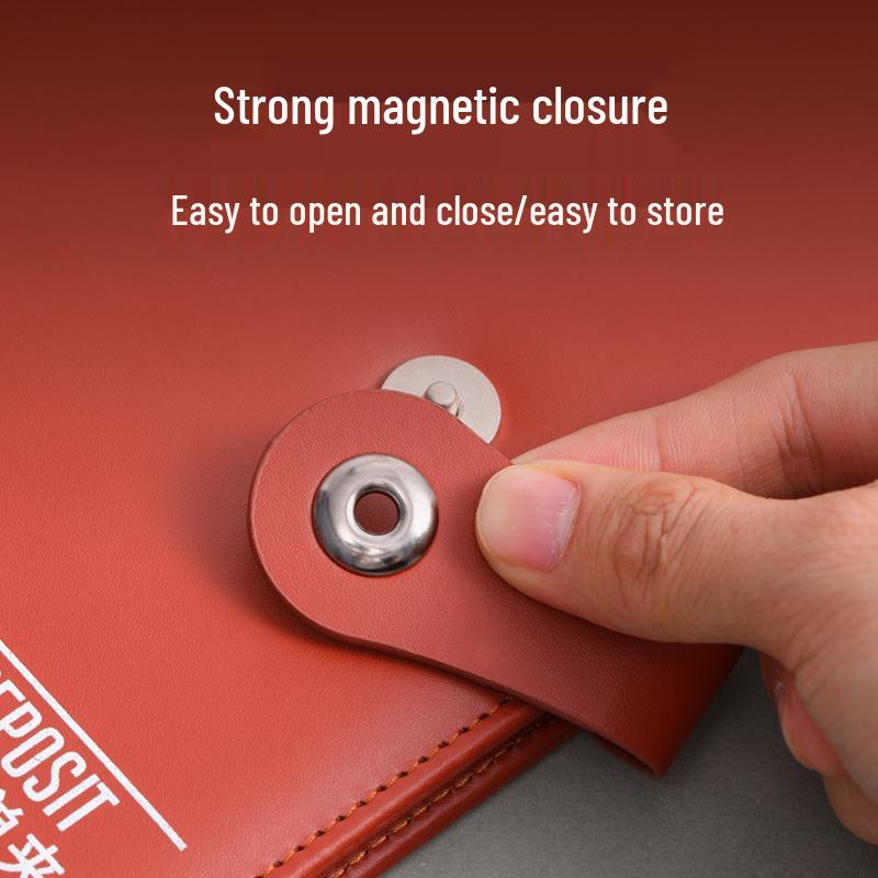 Multifunctional Large Deposit Certificate and Money Holder Clip for Bank Use