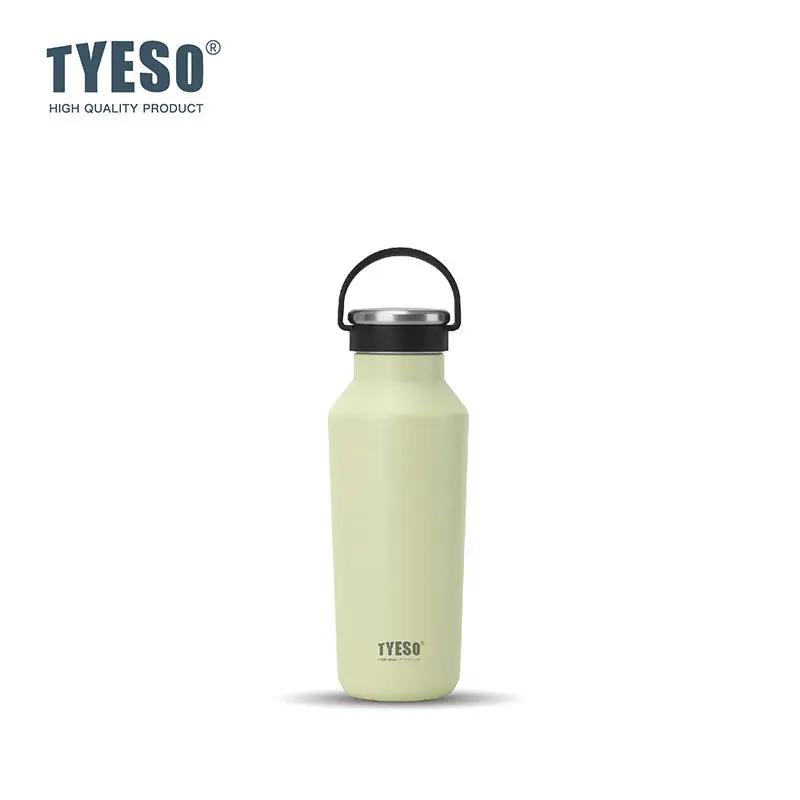 Tyeso 500ML Handle Vacuum Flasks Insulated Durable Leak-Proof for Outdoor Sports Matte Finish Carry Portable Water Bottle Cup