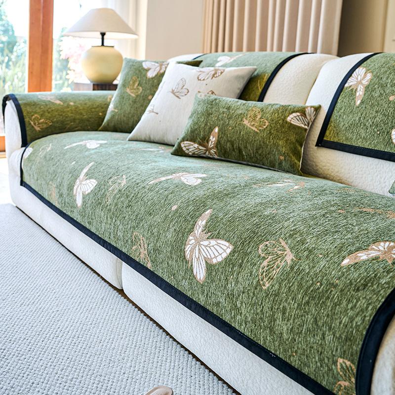 

New Light French High-End Sofa Cushion Four-Season Universal Seat Cushion All-Inclusive Non-Slip Sofa Cover Cover Cloth Towel 70*70cm
