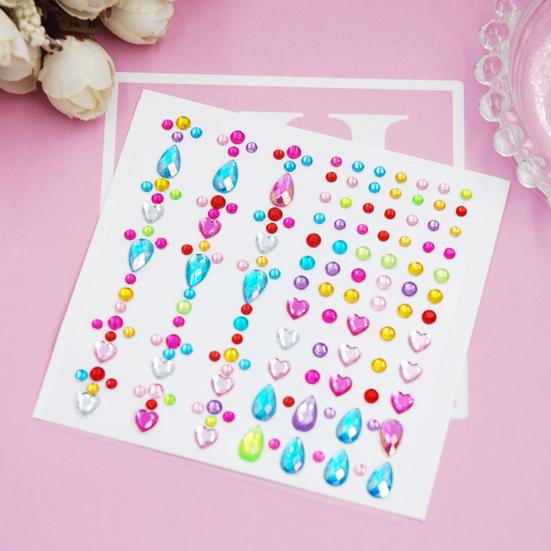 Colorful Rhinestone Stickers for DIY Crafts Star Moon Gem Stickers for Scrapbooking & Journaling Self-Adhesive Sparkling Gems for Card Making