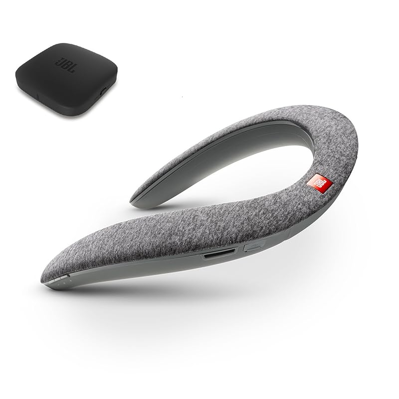 

JBL SoundGear BTA wearable neck speaker with wireless audio transmitter Bluetooth/apt-X compatible/Equipped with 4 31mm diameter speakers Gray/Can