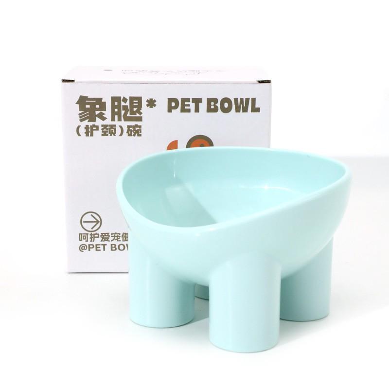 Ergonomic Cat Bowl With Angled Rim Neck Support Plastic Pet Food Water Dish In Multiple Colors
