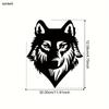 Wolf Head Wrought Iron Art Home and Outdoor Decor Wall Sculpture Living Room Bedroom