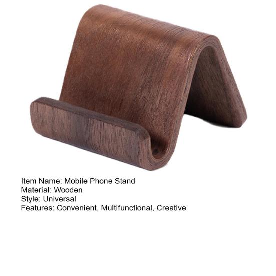 Mobile Phone Stand Walnut Solid Wood Phone Stand Creative Desktop Support Rack for Home