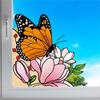 Double-Sided Transparent Butterfly Window Corner Sticker with Adhesive