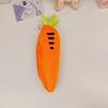 Durable Multifunctional Carrot Pencil Bag Large Opening Large Capacity Pencil Case Stationery Pouch School Office