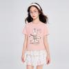 Girls' Cartoon Rabbit Print Short Sleeve T-Shirt