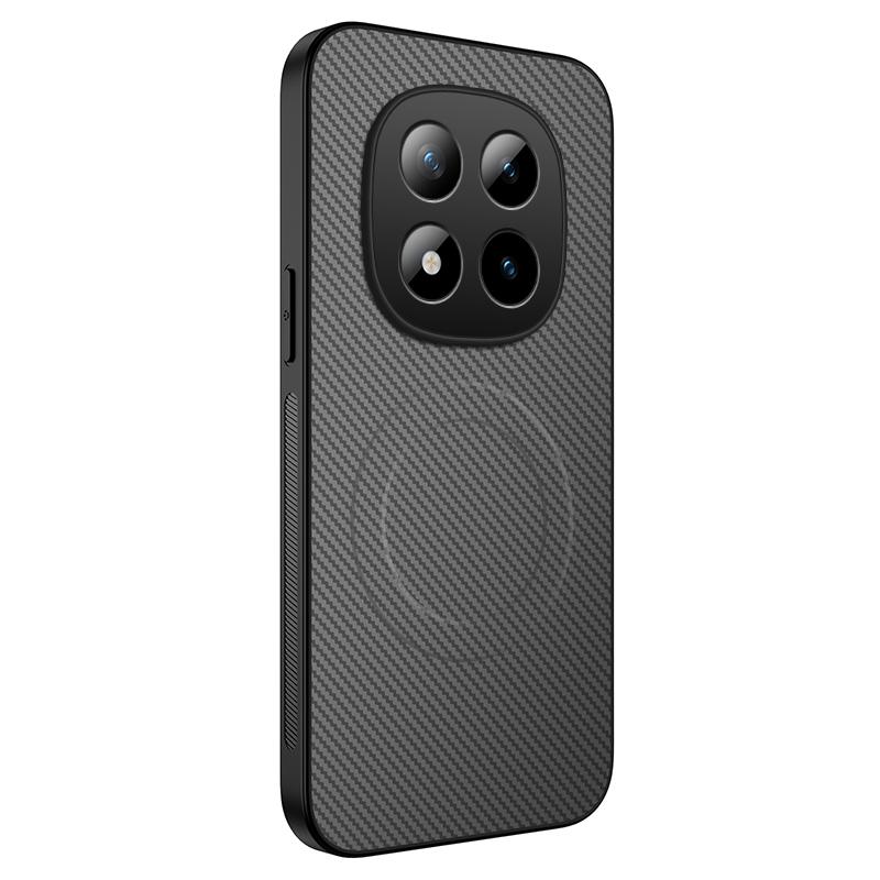 For Xiaomi Redmi Note 15 Pro+ 5G Case Compatible with MagSafe WANLONFENG TQ Series Carbon Fiber Texture PC TPU Phone Cover