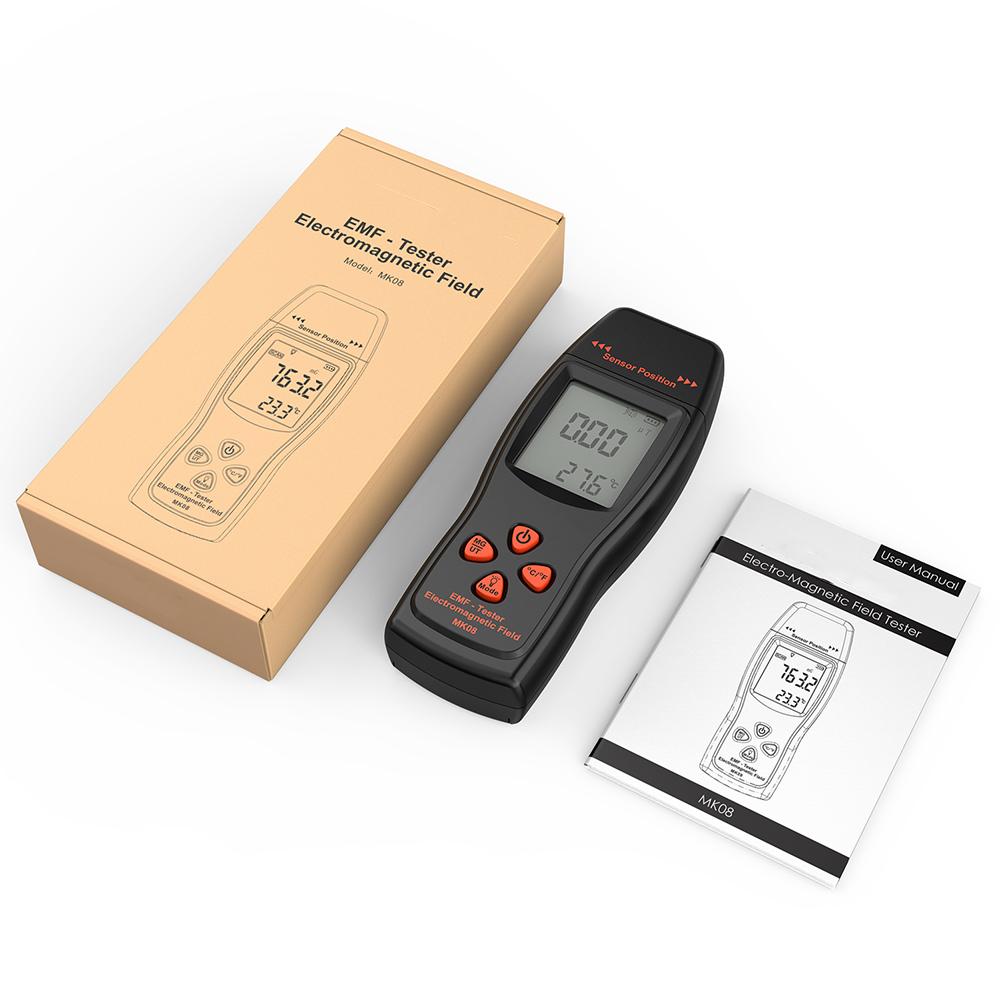 EMF Meter Handheld Mini Digital LCD EMF Detector Electromagnetic Field Radiation Tester Dosimeter Tester Counter