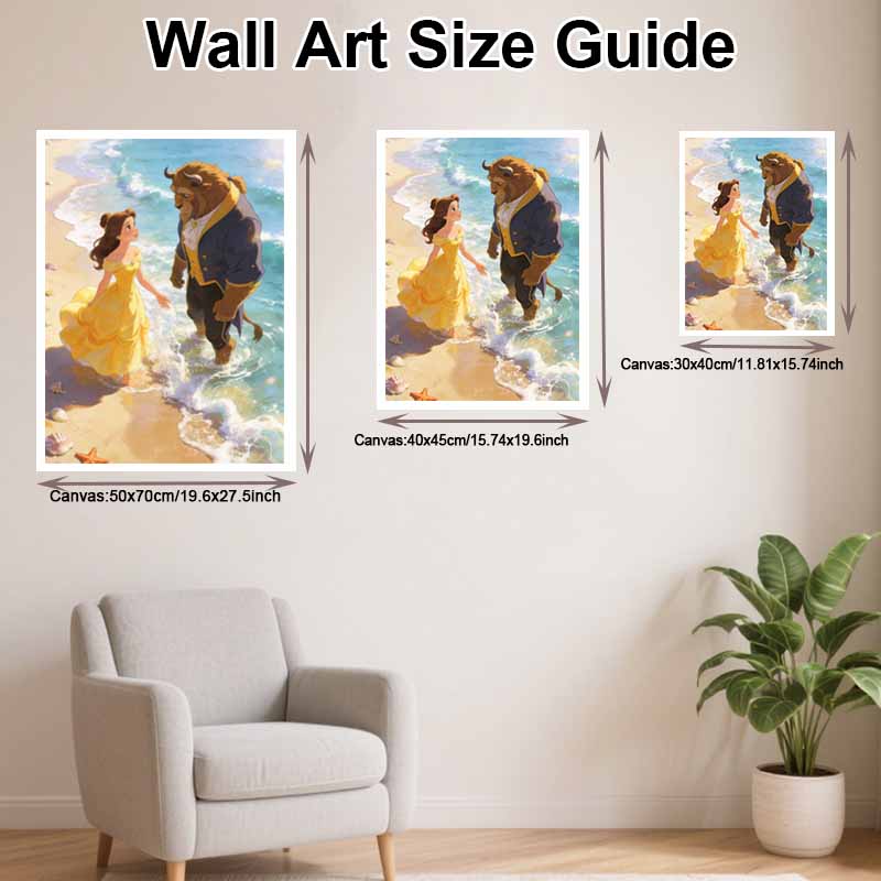 Disney Beauty and the Beast Diamond Paint Painting Art Kit Handmade DIY5D Home Decor Gift