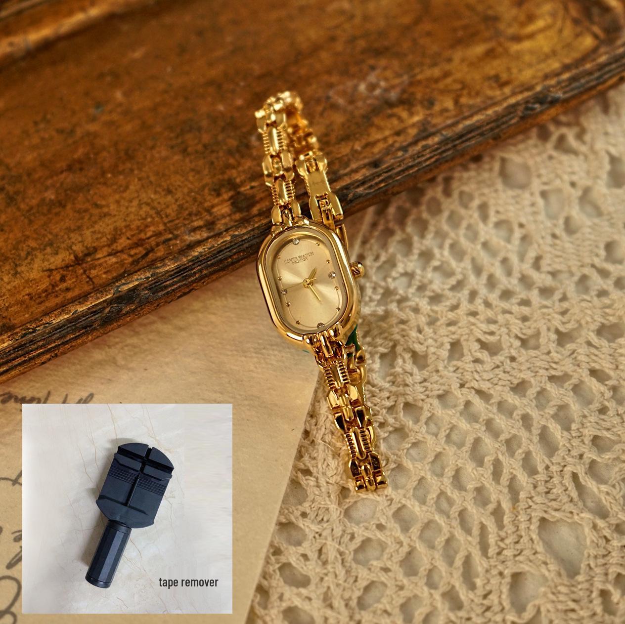 Винтажные часы-браслет LSVTR цвета золота класса люкс для женщин