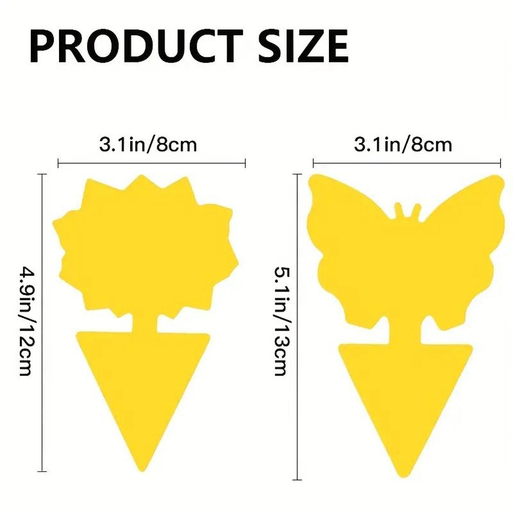 Insect Traps Protect The Plant Double Sided Gnat Traps Non-Toxic and Odorless Sticky Board Traps for Garden Plants Kitchen