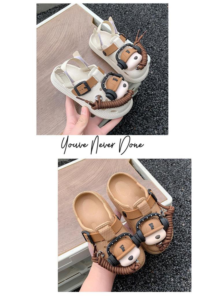 Children's 3D Dog Headphone Birkenstock Clogs: Creative, Closed-Toe, Super Soft, Thick-Soled Sandals for Boys and Girls