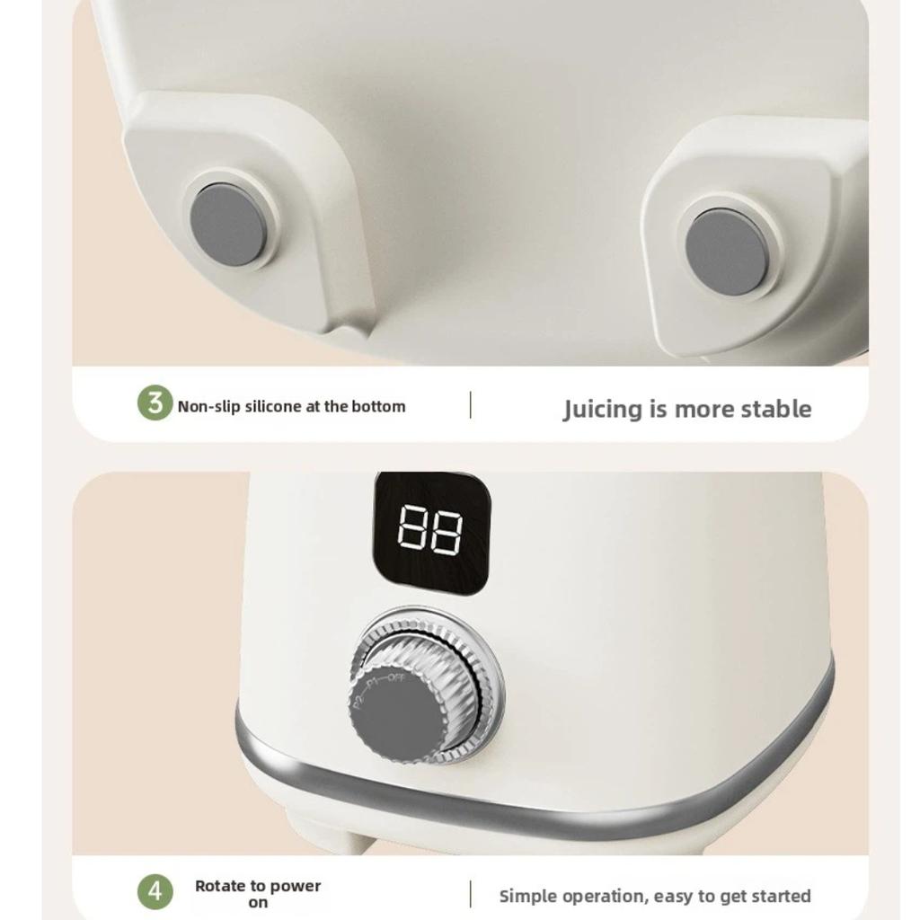 Portable Juicer Cup Electric Blender, Multifunctional Fruit Vegetable Juicer, Ice Crushing Smoothie Maker for Home Use