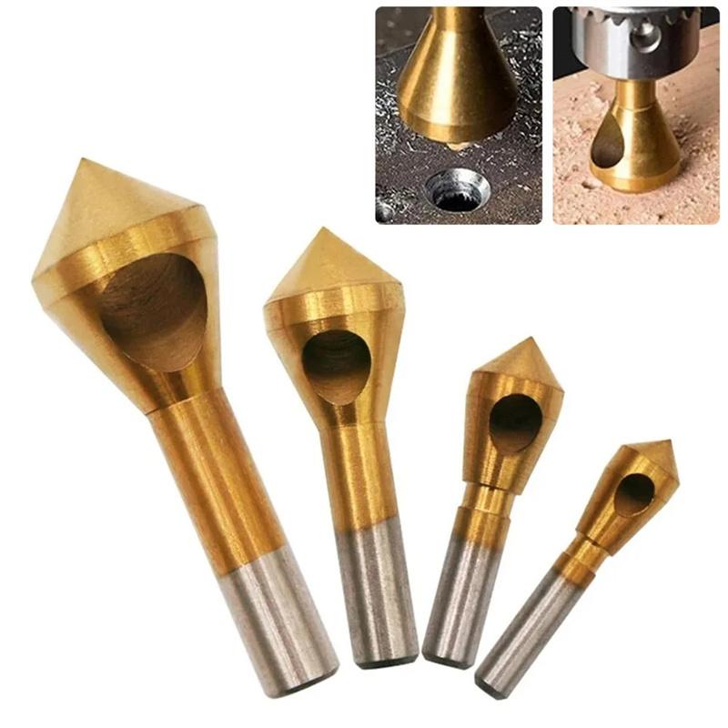Chamfering Steel Plate Aluminum Parts Countersink Drill Bit Deburring Drill Taper Hole Cutter Countersunk Head Chamfering Tools