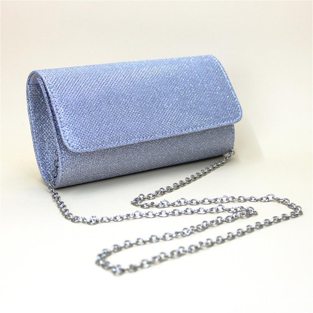 Women Evening Party Shiny Clutch Female Purse Wedding Luxury Chain Crossbody Bags Ladies Handbag Gold Silver Envelope Bag