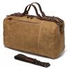 Classic Waxed Canvas Travel Bag Europe and The United States Solid Color Outdoor Single Shoulder Luggage Storage Bag