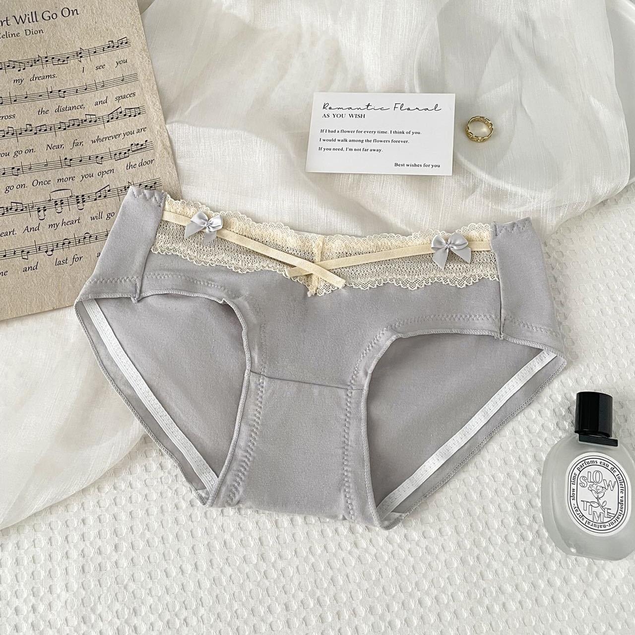 

«Женское нижнее белье из чистого хлопка с антибактериальным эффектом и средней посадкой, кружевное — дышащее, большие размеры, стиль Pure Desire» XL (120-140 pounds)