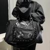 Hot Selling Women's Mesh Splicing Handbag with Rivet Chain, Personalized and Fashionable Street Shoulder Bag