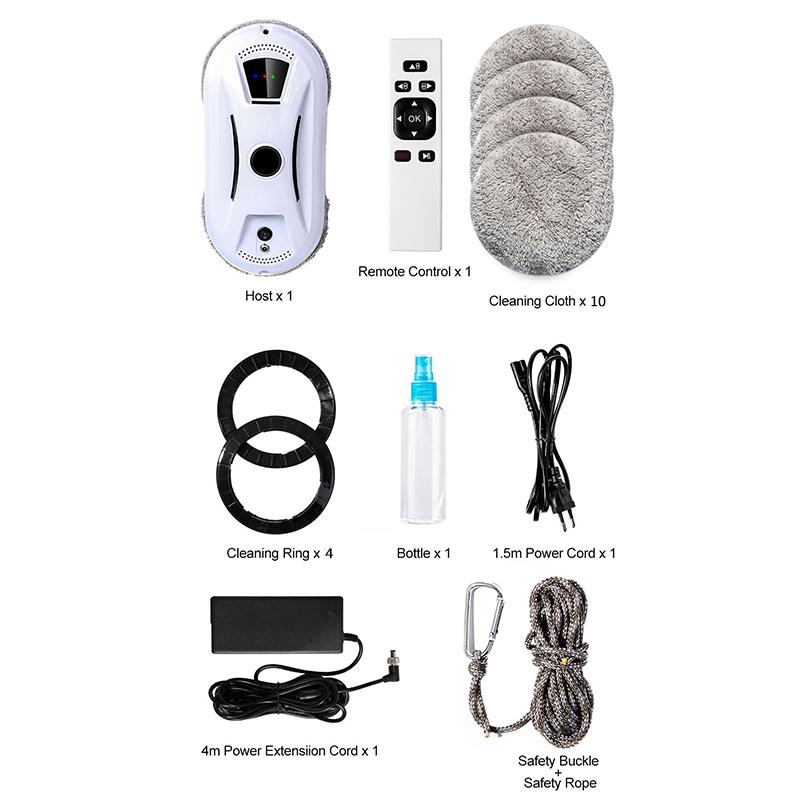 Ultra-thin Robot Vacuum Cleaner Window Cleaner Robot Clean Electric Glass Intelligent Water Spray Window Cleaner Robot Remote Control Automatic Home