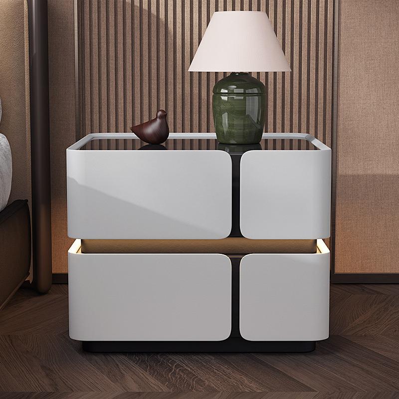 New High-End Smart Bedside Table with Light: Personalized Modern Storage for Bedroom
