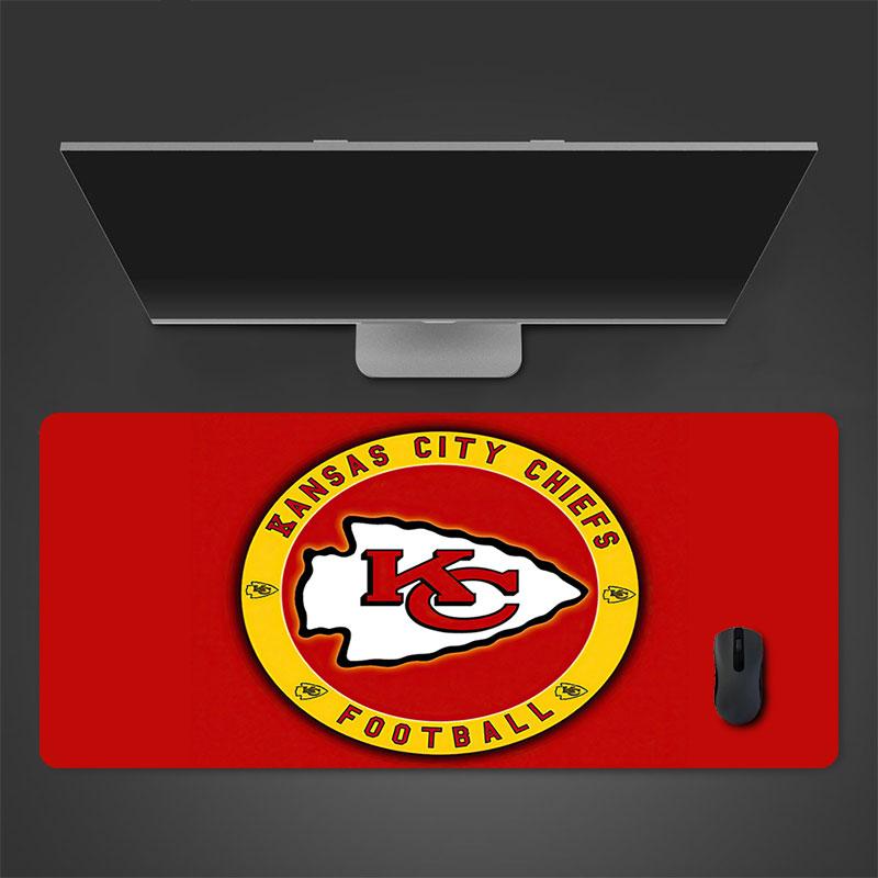 KC Chiefs logo Mouse Pad, Large Gaming Desk Mat, Non-slip XXL Mousepad for Laptop & Tablet, Mini PC Playmat with Stitched Edges
