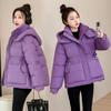 Cotton Clothing Women's Short 2025 New Plus Size Korean Fashion Hooded Internet Red Padded Jacket Versatile and Loose