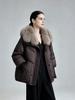 Women's Winter Down Jacket with Natural Fox Fur Collar - Thickened and Warm