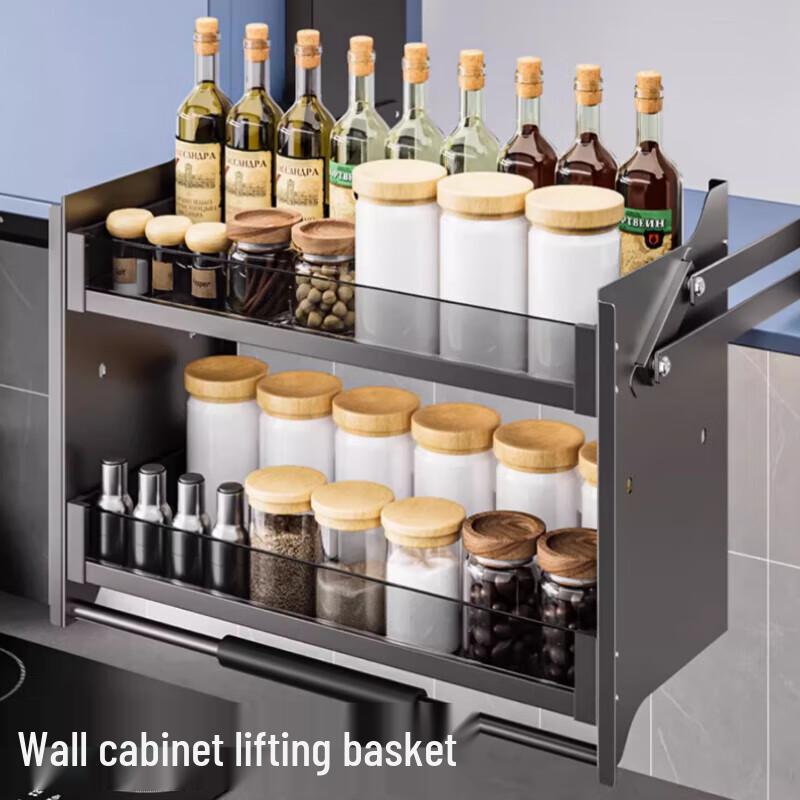 Adjustable Pull-Down Kitchen Cabinet Organizer