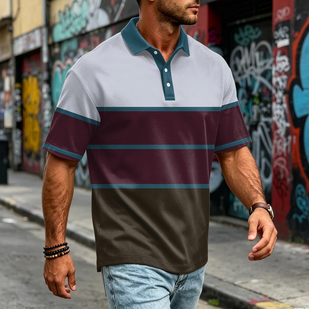 Men's Casual Quick Dry Mesh Polo Shirt Golf Shirt Breathable Lightweight Sport Tee with Button Placket and Short Sleeves