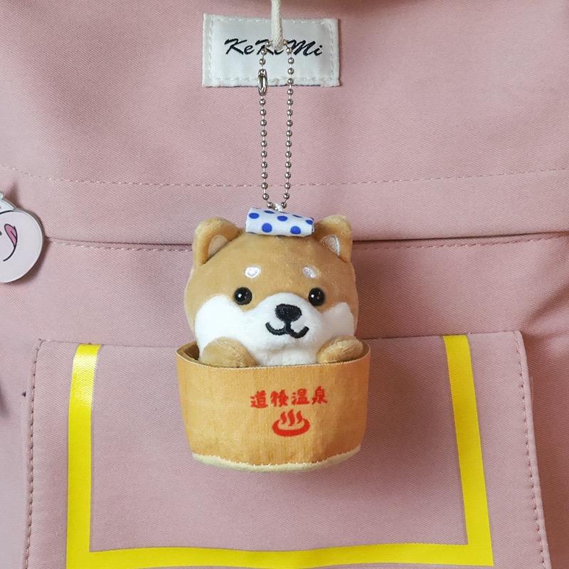 Japanese Style Cute Shiba Inu Plush Toy Keychain Kawaii Travel Cartoon Shiba Puppy Doggy Plush Doll Pendant Backpack Charm Gift