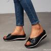 fashion Women Slippers 2024 Summer Platform Wedge Sandals Women Outdoor Casual Beach Shoes Women Closed Toe Flat Slippers Plus Size 43