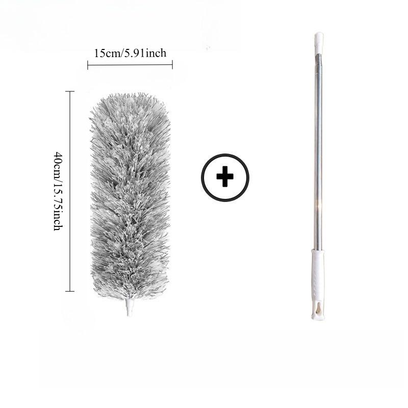 2pcs Fiber Bendable Duster with Extendable Long Handle for Home
