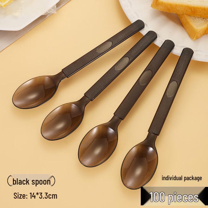 

Zhongji Disposable Frosted Plastic Spoons, 14cm, 100-count