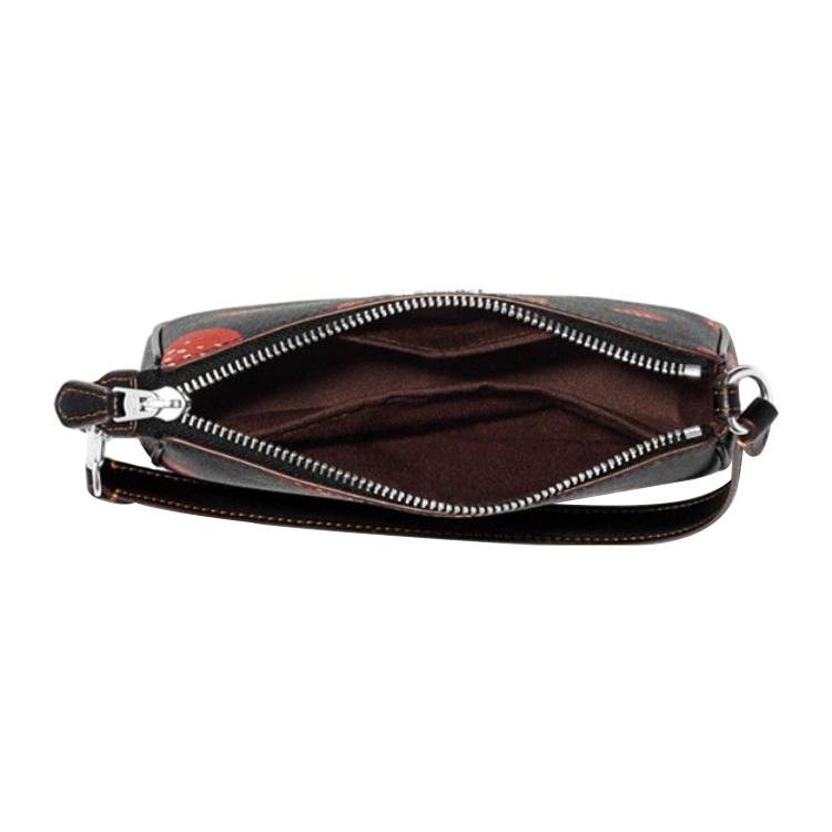 COACH Nolita Canvas With Leather Pochette, Shoulder Bag, Handbag, Shoulder Bag Small Women's Black CH533-SVA47