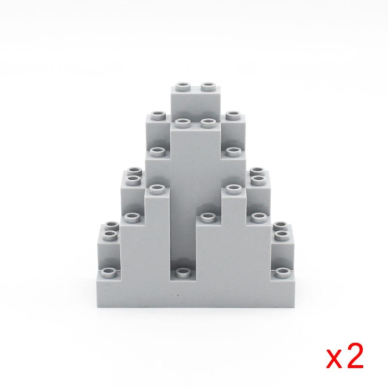 Kit de construction de panneau rocheux MOC: Briques de Pierre Créatives Montagne & Colline pour Rocaille de Jardin DIY ou Décor de Rue Urbaine