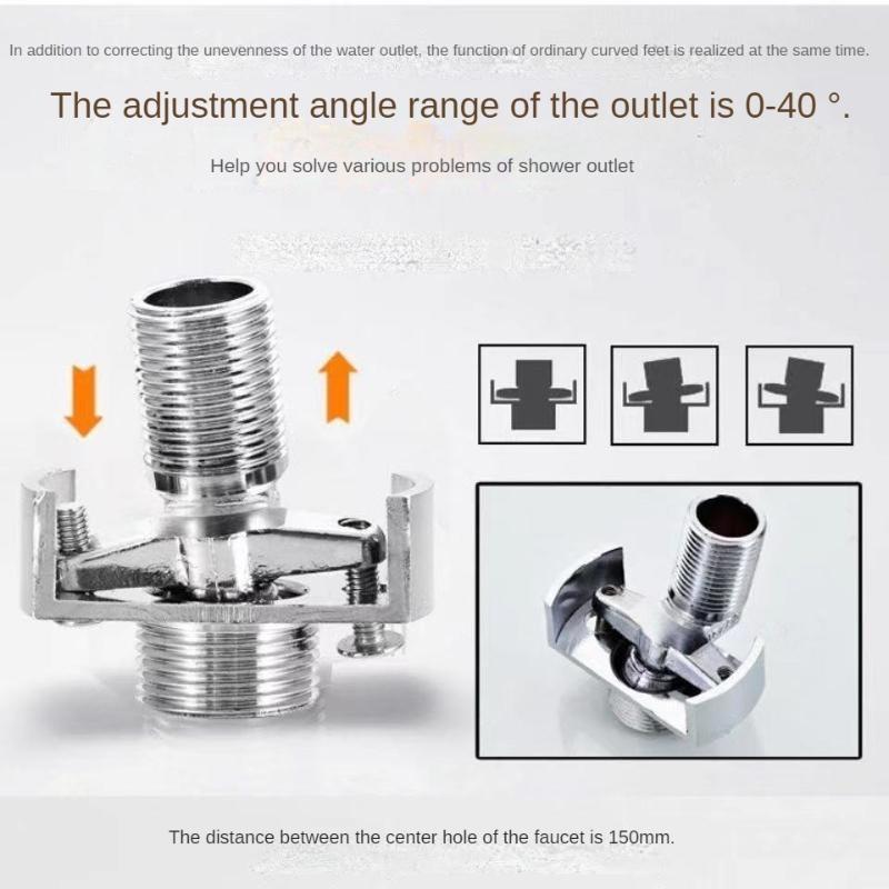 Univerzální zahnuté patky sprchové baterie instalační příslušenství prodloužený nastavitelný úhel sprchový ventil univerzální zahnutá patka
