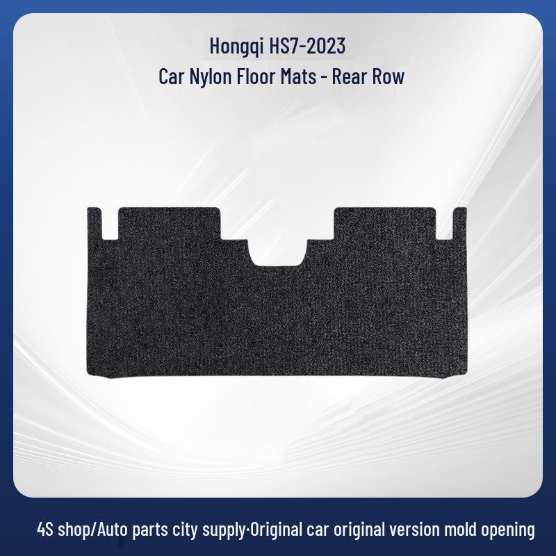 Compatible with 2023 Hongqi HS7 - Black Wear-Resistant Nylon Car Floor Mats