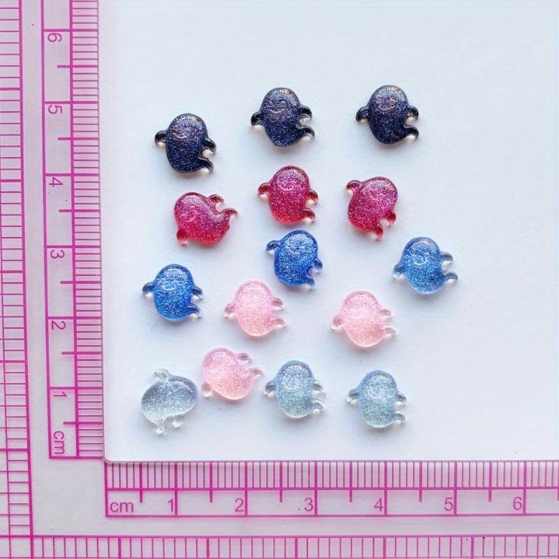 

50 шт., маленькие мини-блестящие случайные цвета, маленькие аксессуары для ногтей-призраков, шпильки для ушей, ювелирные аксессуары, оптовая продажа, материалы для головных уборов «сделай сам» 50PCS