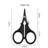 1pcs Multifunction Fishing Scissors Pliers for Cutting PE Braided Wire Outdoor Fishing Tool Accessories Included Lanyard Clasp