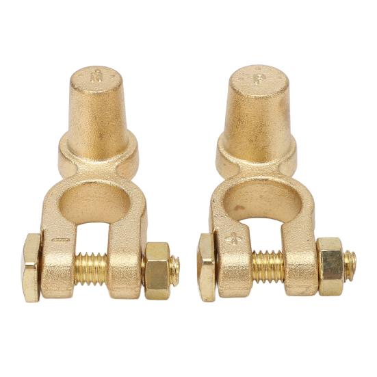 

1 Pair Brass Battery Clip Professional Positive Negative Terminal Connector Car Battery Clip Rust-Proof High Conductivity Easy Battery Connector жёлтый